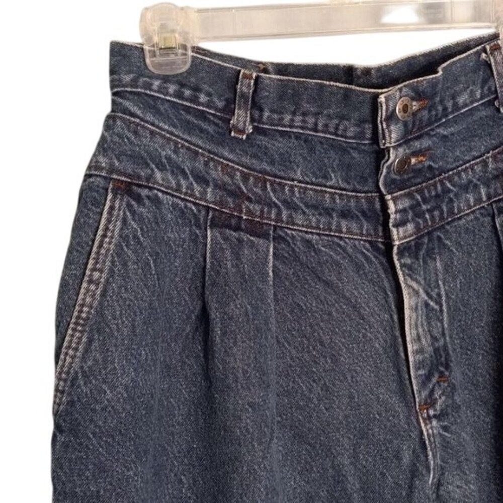 Lee Size 18 Med Jeans Womens High Waist Pleated Denim Blue Mom Vintage early 90s - Picture 4 of 9